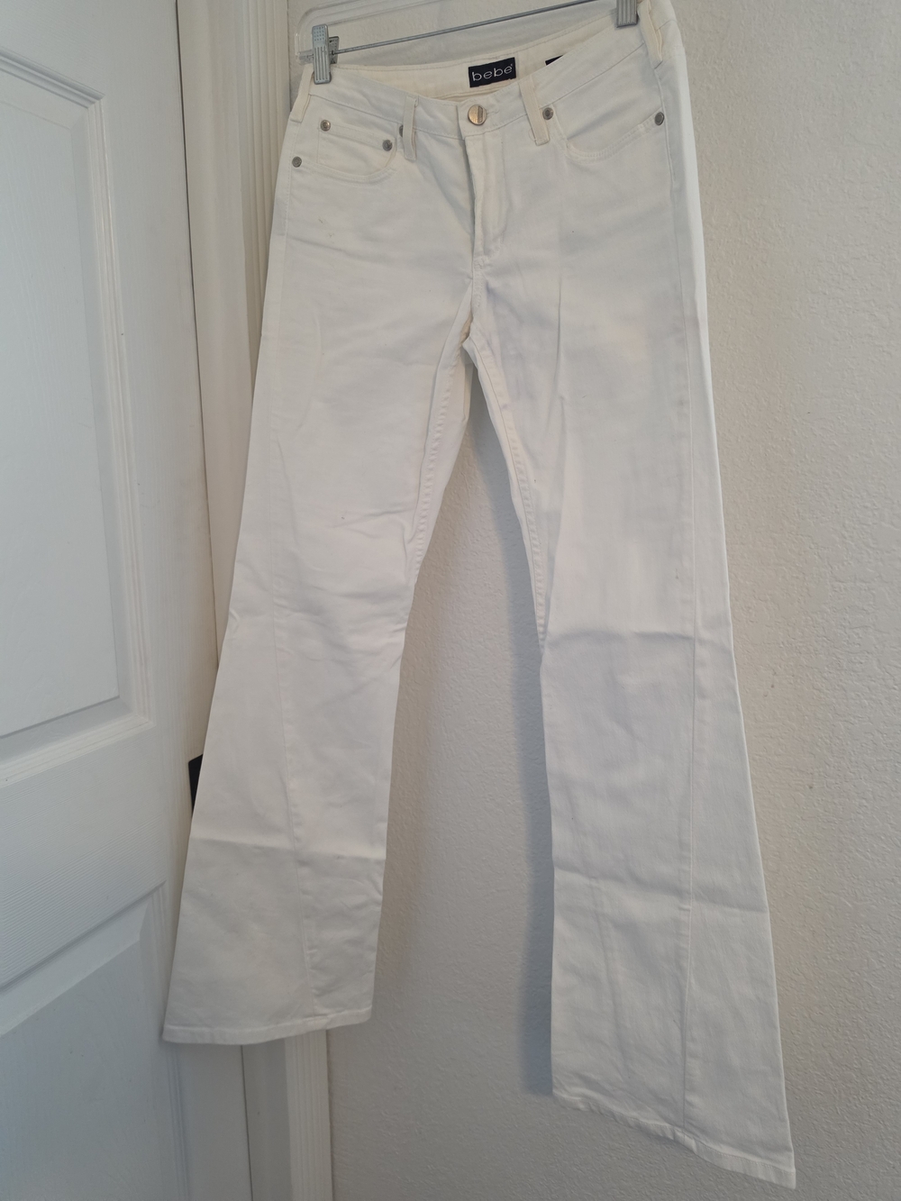 bebe White Bootcut Jeans for Women